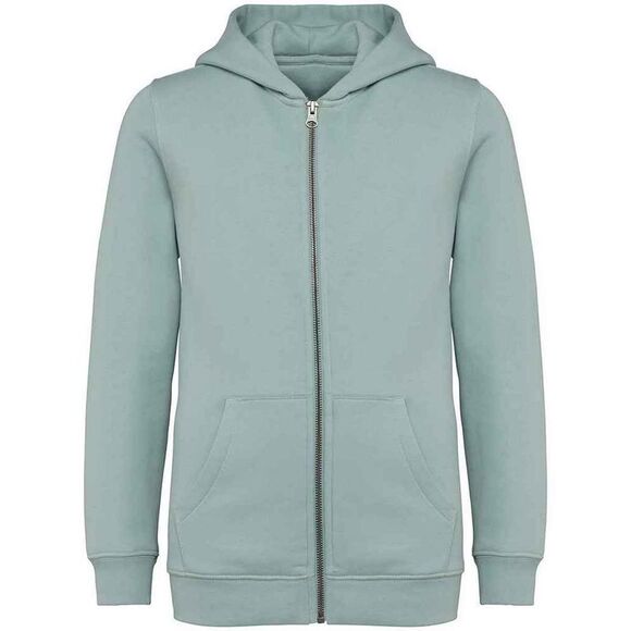 Native Spirit Childrens/Kids Full Zip Hoodie / Jade Green